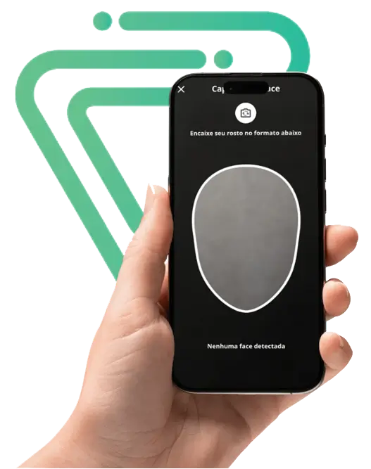 smartphone com sistema EntregaEPI na tela